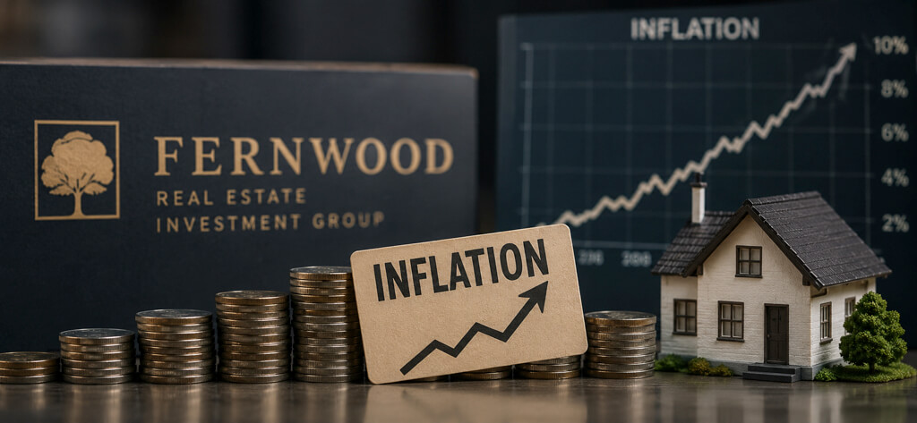 Conference-style financial market analysis showing inflation data, economic charts, and investment commentary related to the US economy and monetary policy