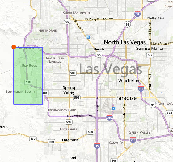 Map of west Las Vegas study area used for 2008 rental housing analysis.